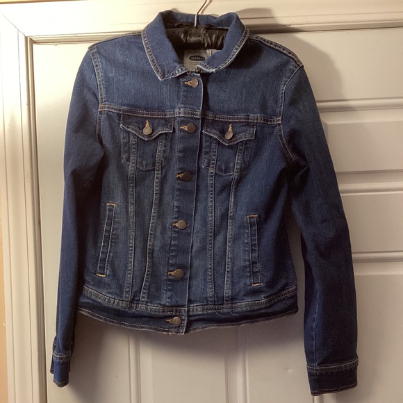 Old Navy dark wash denim jean jacket, size M Medium - Picture 1 of 7